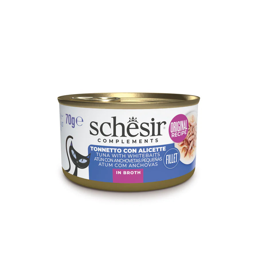 Schesir Tonnetto con Alicette in Brodo 70g Lattina Schesir Tonnetto con Alicette in Brodo 70g Lattina